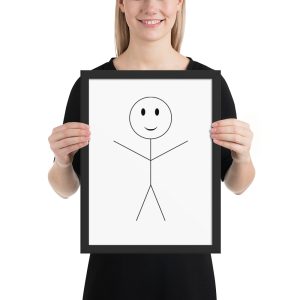 Stickman Framed Photo Paper Poster