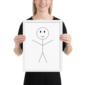 Stickman Framed Photo Paper Poster