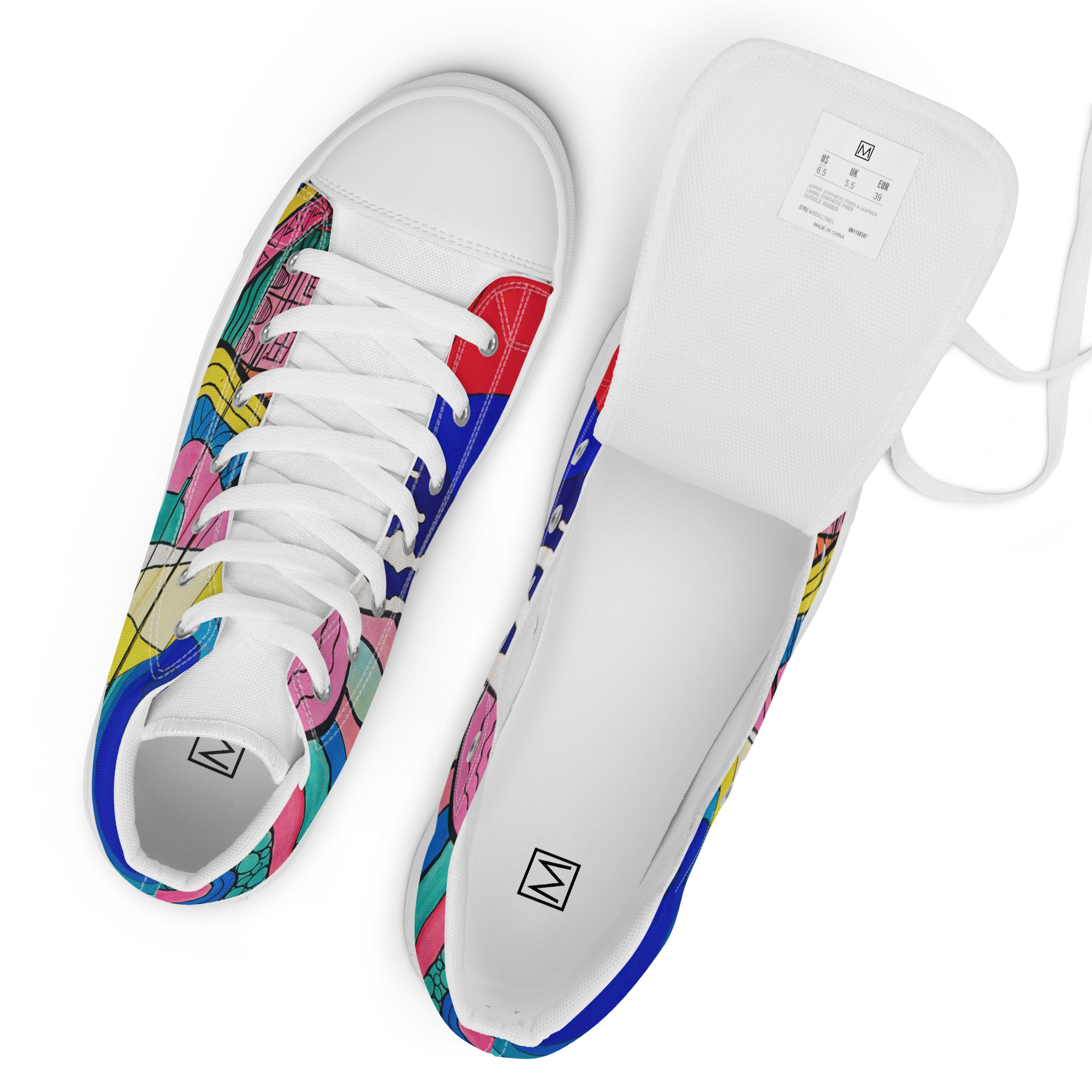 Create Women’s High Top Canvas Shoes - Image 50
