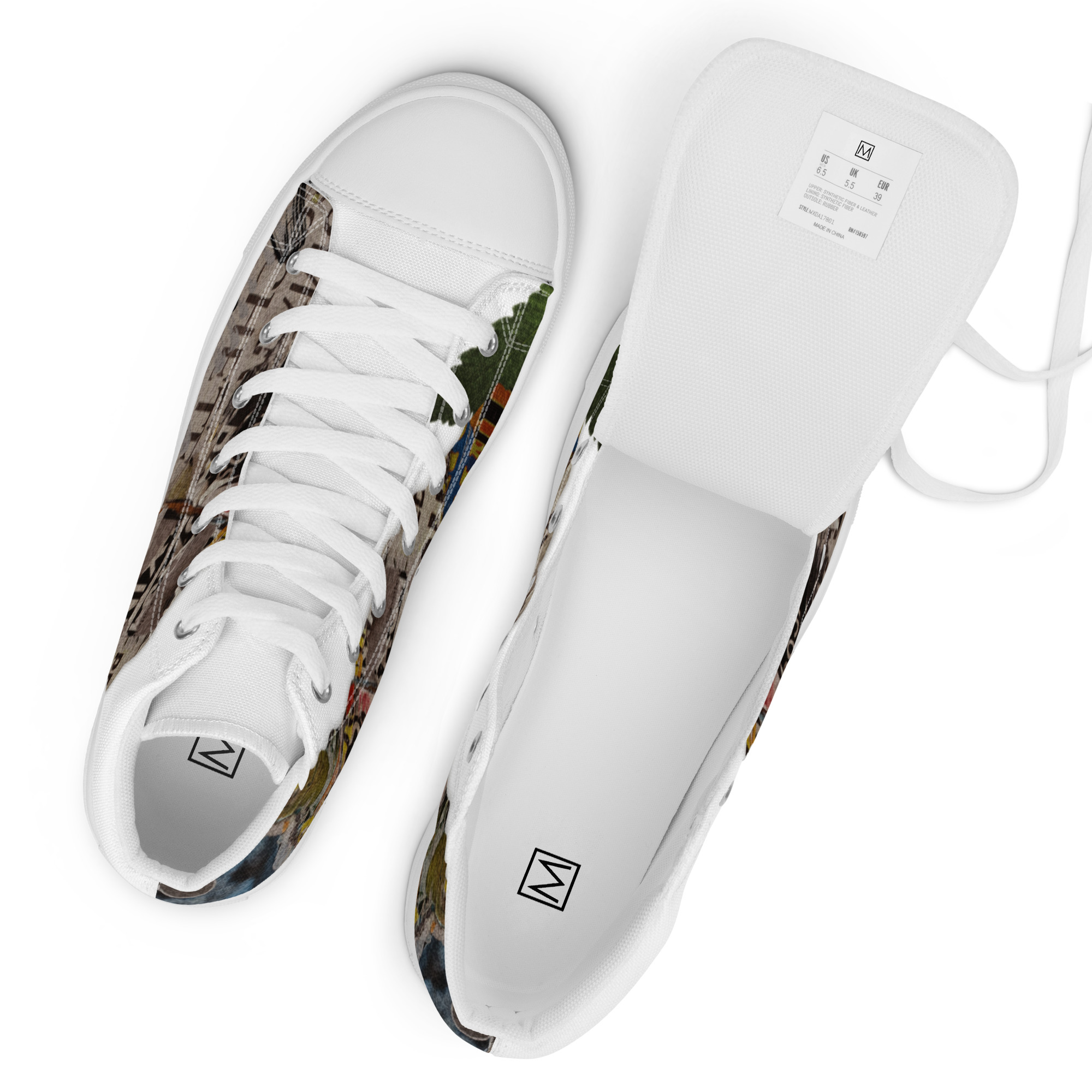 Torn Women’s High Top Canvas Shoes - Image 60