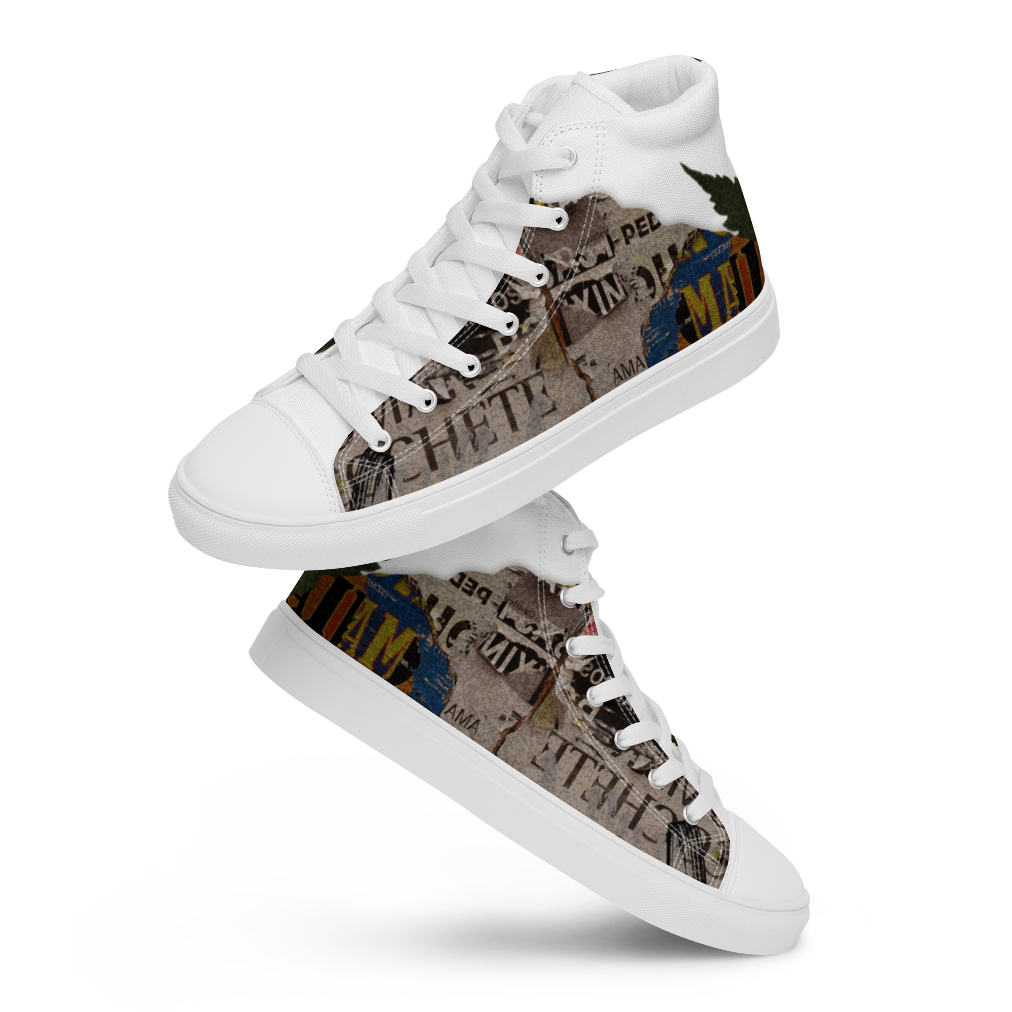 Torn Women’s High Top Canvas Shoes - Image 37