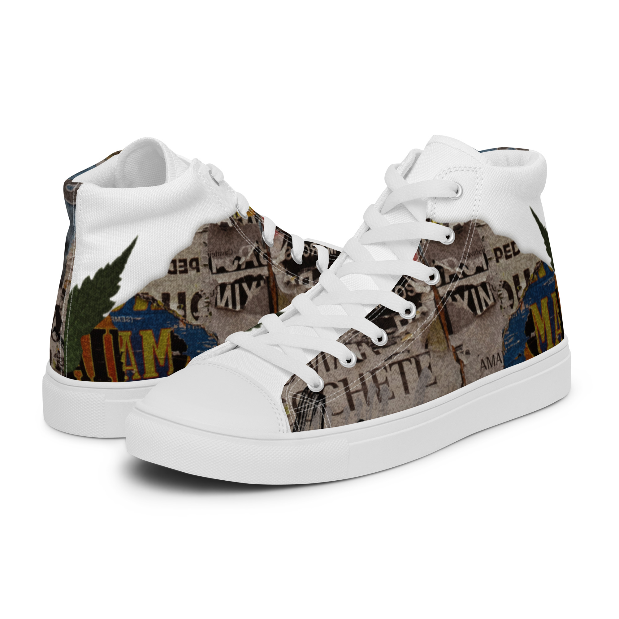 Torn Women’s High Top Canvas Shoes - Image 8