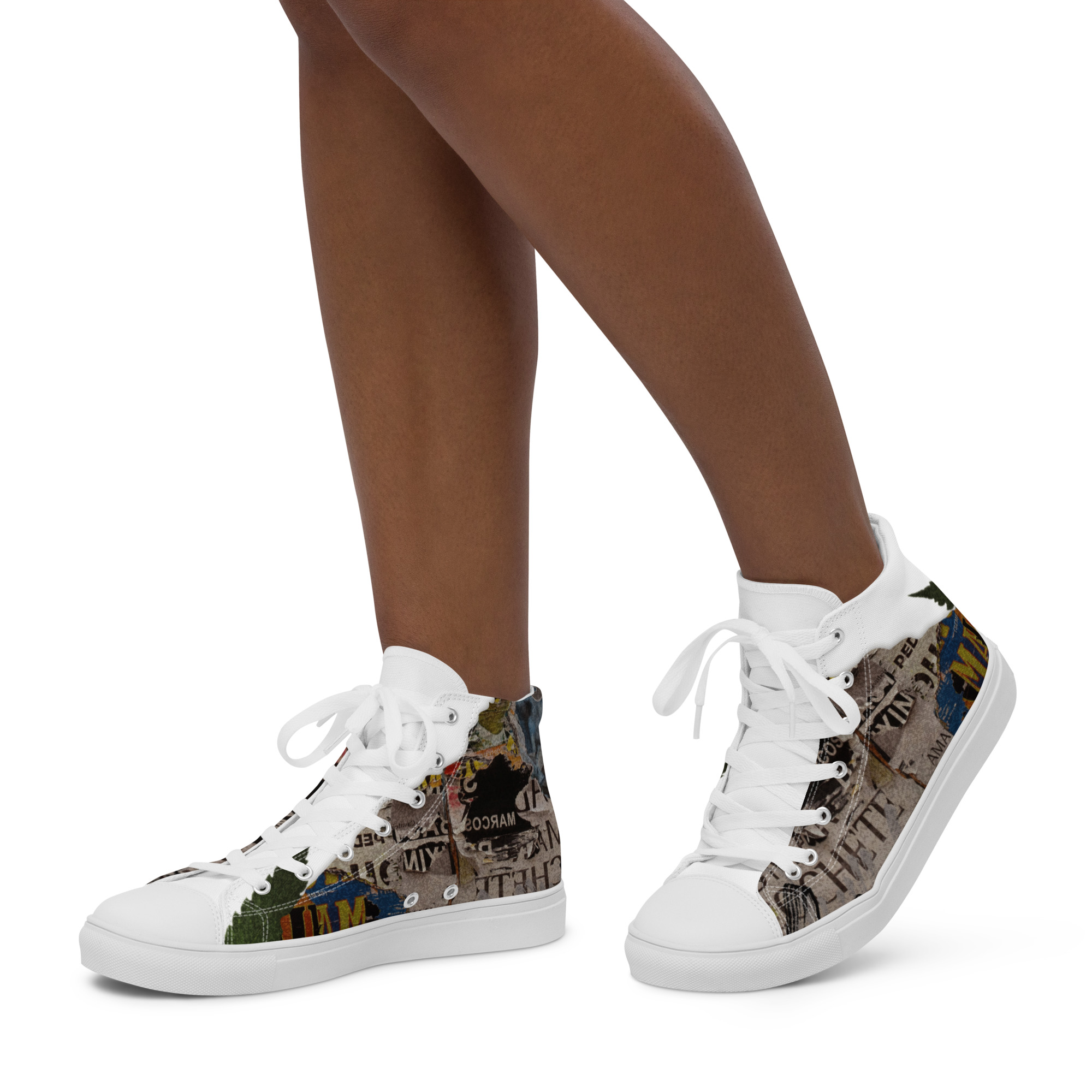 Torn Women’s High Top Canvas Shoes - Image 15