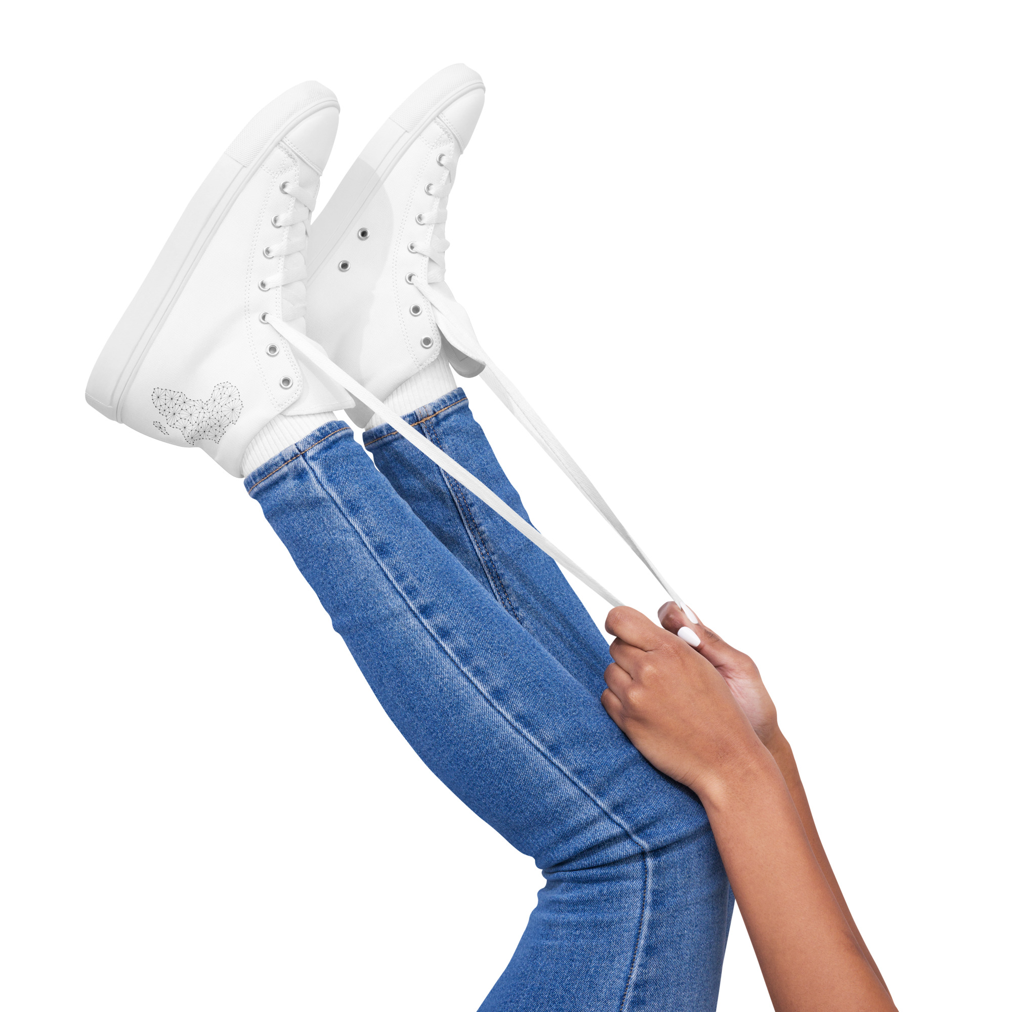 Africa Women’s High Top Canvas Shoes - Image 2