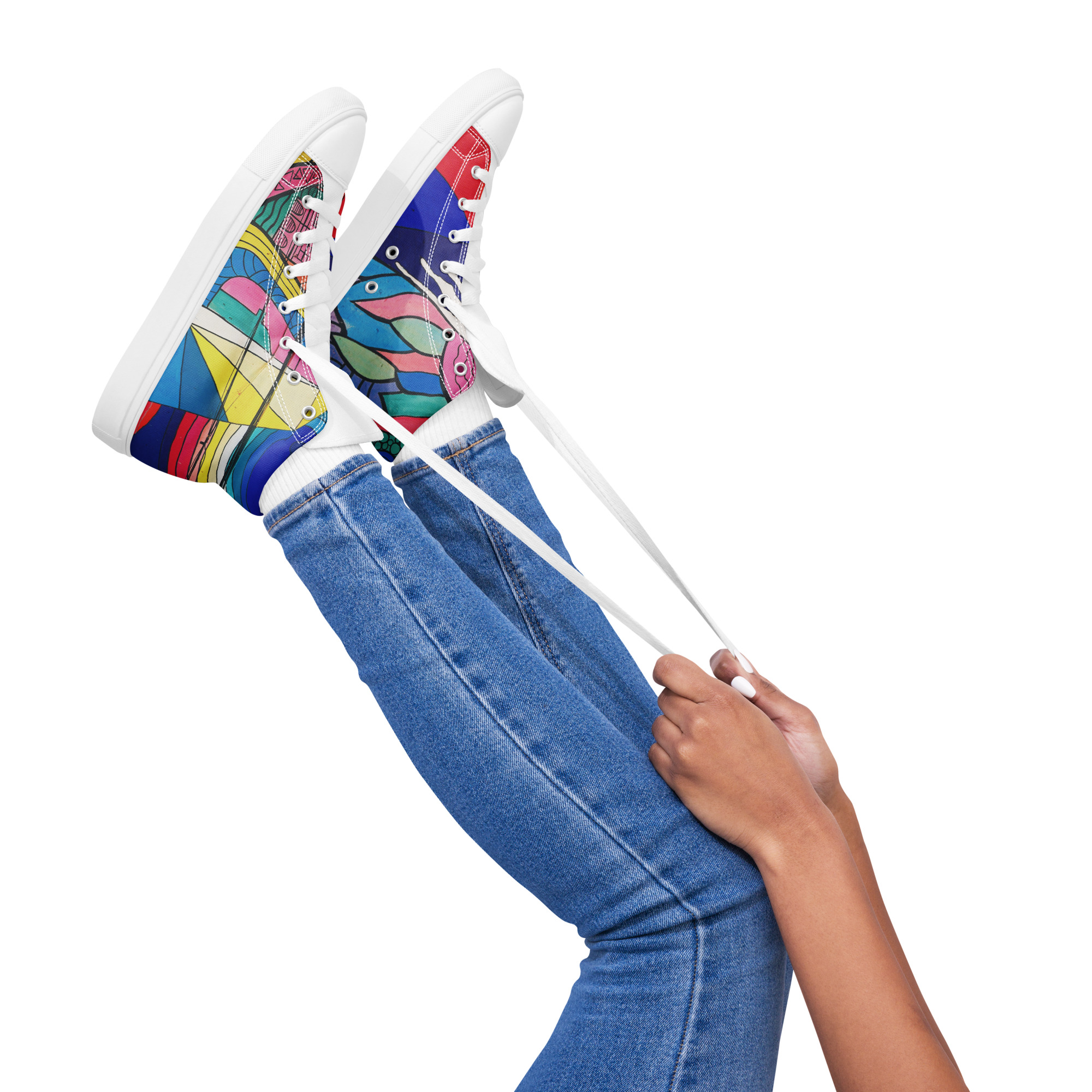 Create Women’s High Top Canvas Shoes - Image 26
