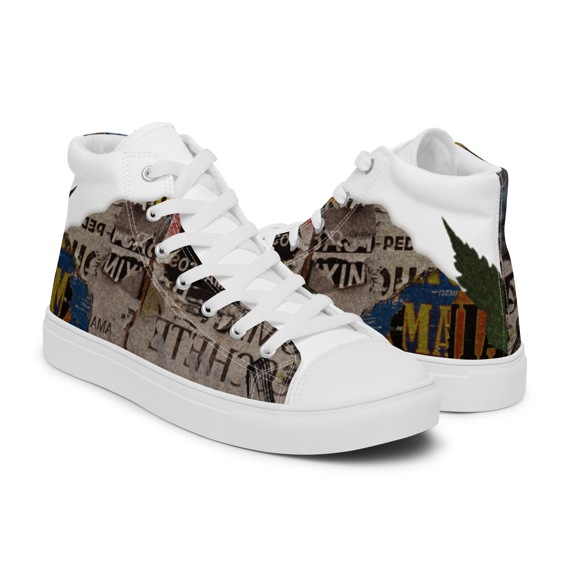 Torn Women’s High Top Canvas Shoes - Image 34