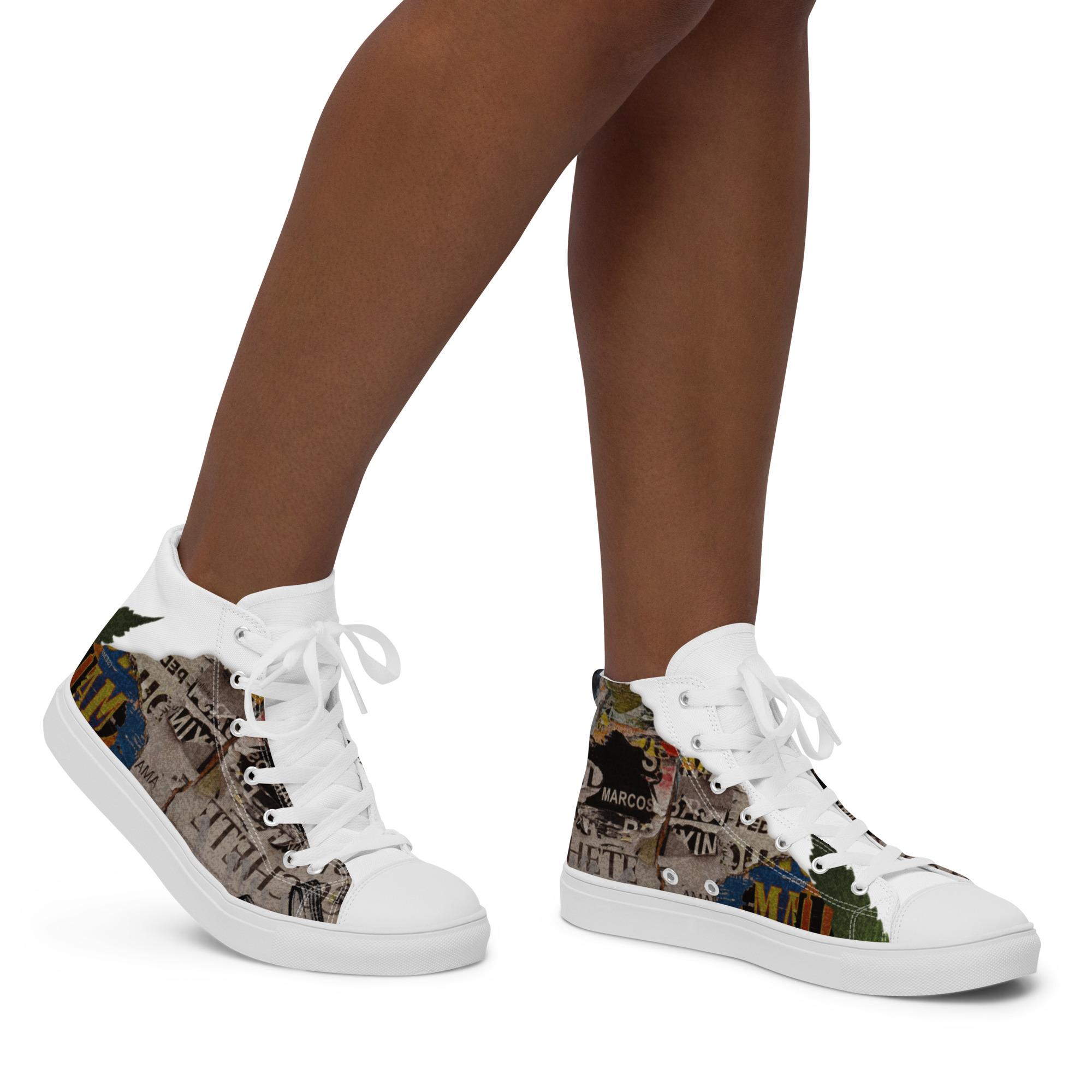 Torn Women’s High Top Canvas Shoes - Image 40