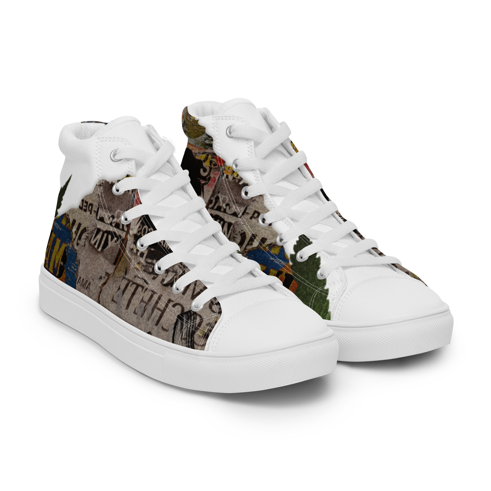 Torn Women’s High Top Canvas Shoes - Image 30
